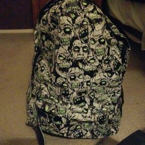 Glow in the dark zombie backpack